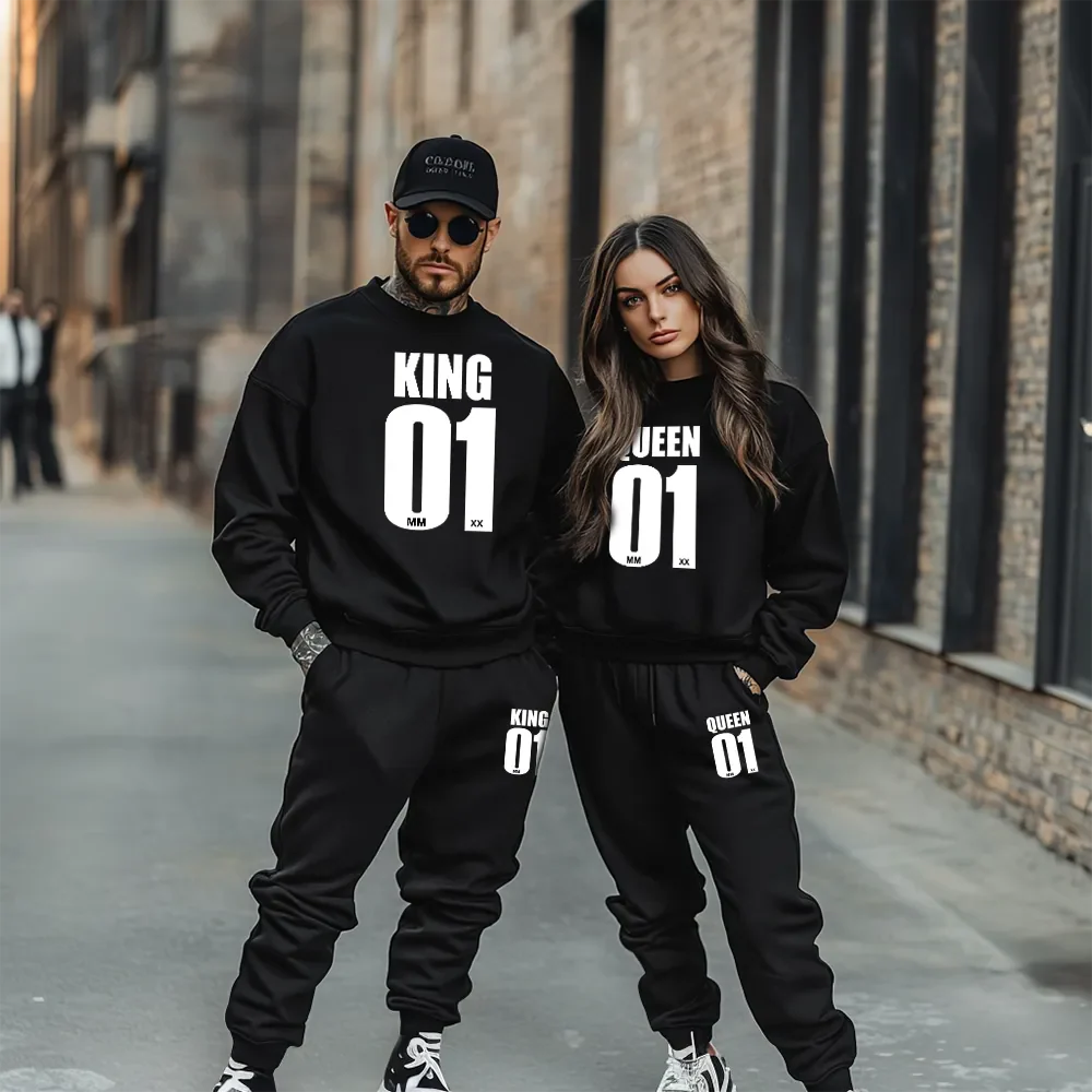 Σετ για ζευγάρια Φούτερ + Παντελόνια King Queen 01