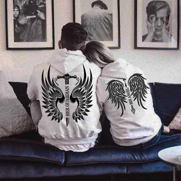 Φούτερ για ζευγάρια Angel / Guardian Γκρι