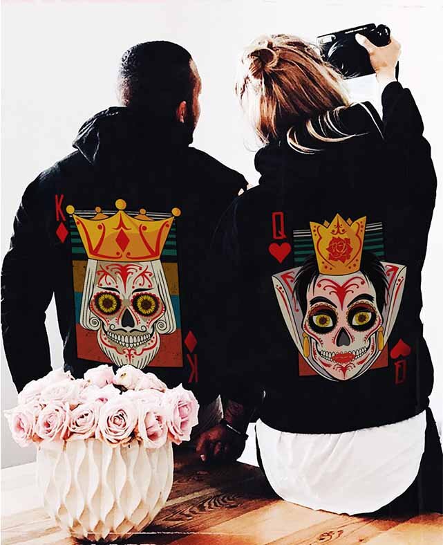 Φούτερ για ζευγάρια King and QUEEN 2