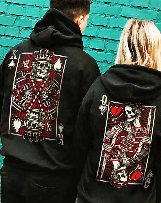 Αμάνικα φούτερ για ζευγάρια King and QUEEN
