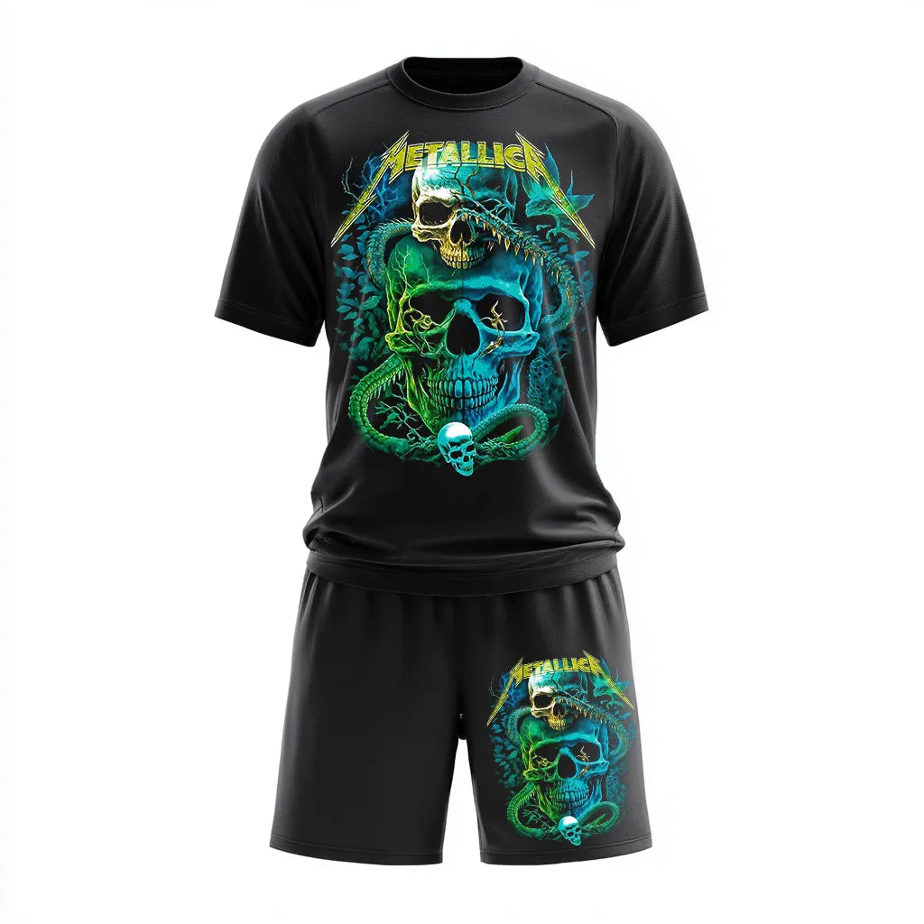 Σετ από διαπνεών ύφασμα Metallica Skulls and Bones