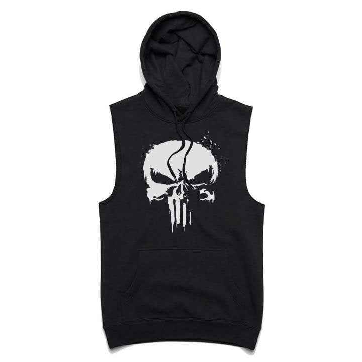 Αμάνικα φούτερ The Punisher Black