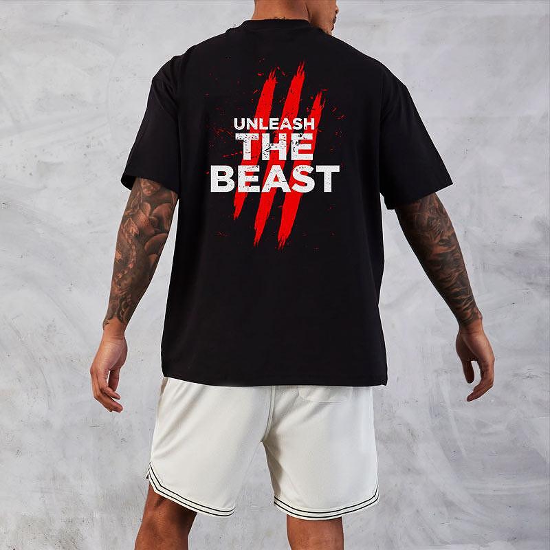 Oversized μπλουζάκι Oversize Unleash The Beast