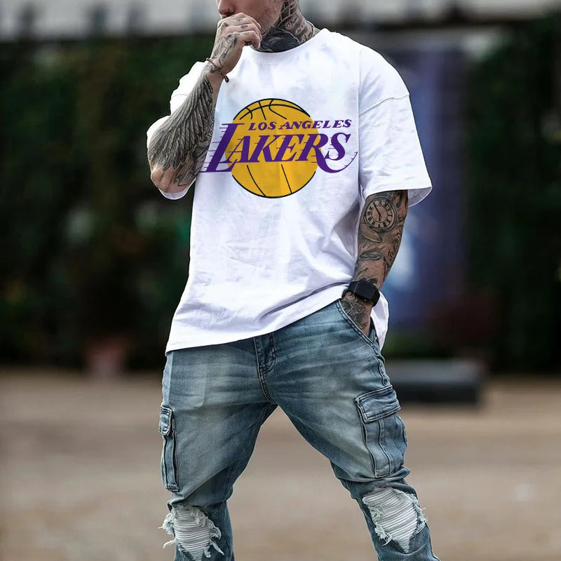 Oversized Μπλουζάκι Lakers Wh