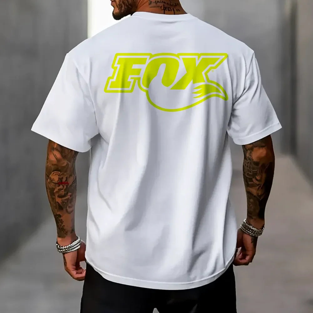 Oversized μπλουζάκι Foxxx Γκρι Λευκό