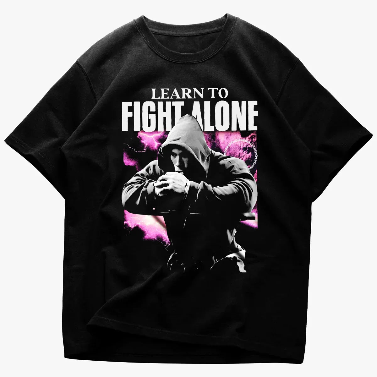 Oversized Μπλουζάκι Fight Alone
