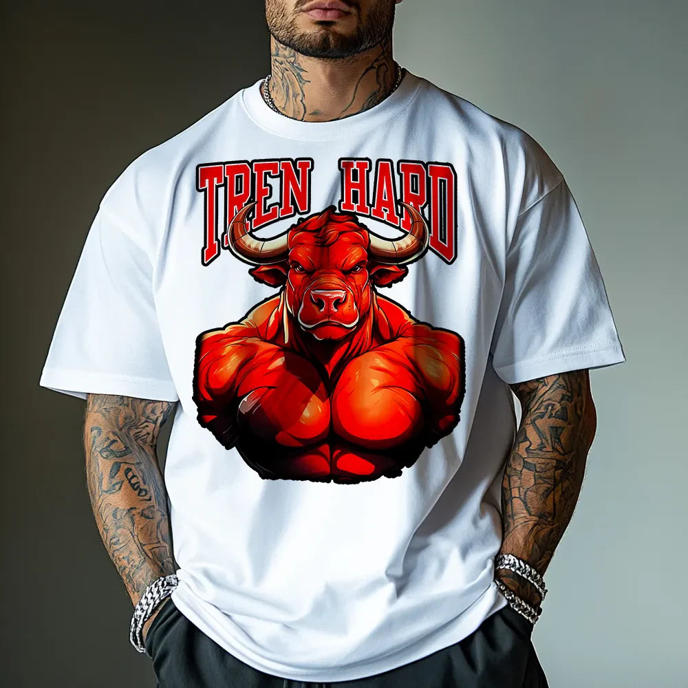 Oversized μπλουζάκι Tren Hard Bull wh
