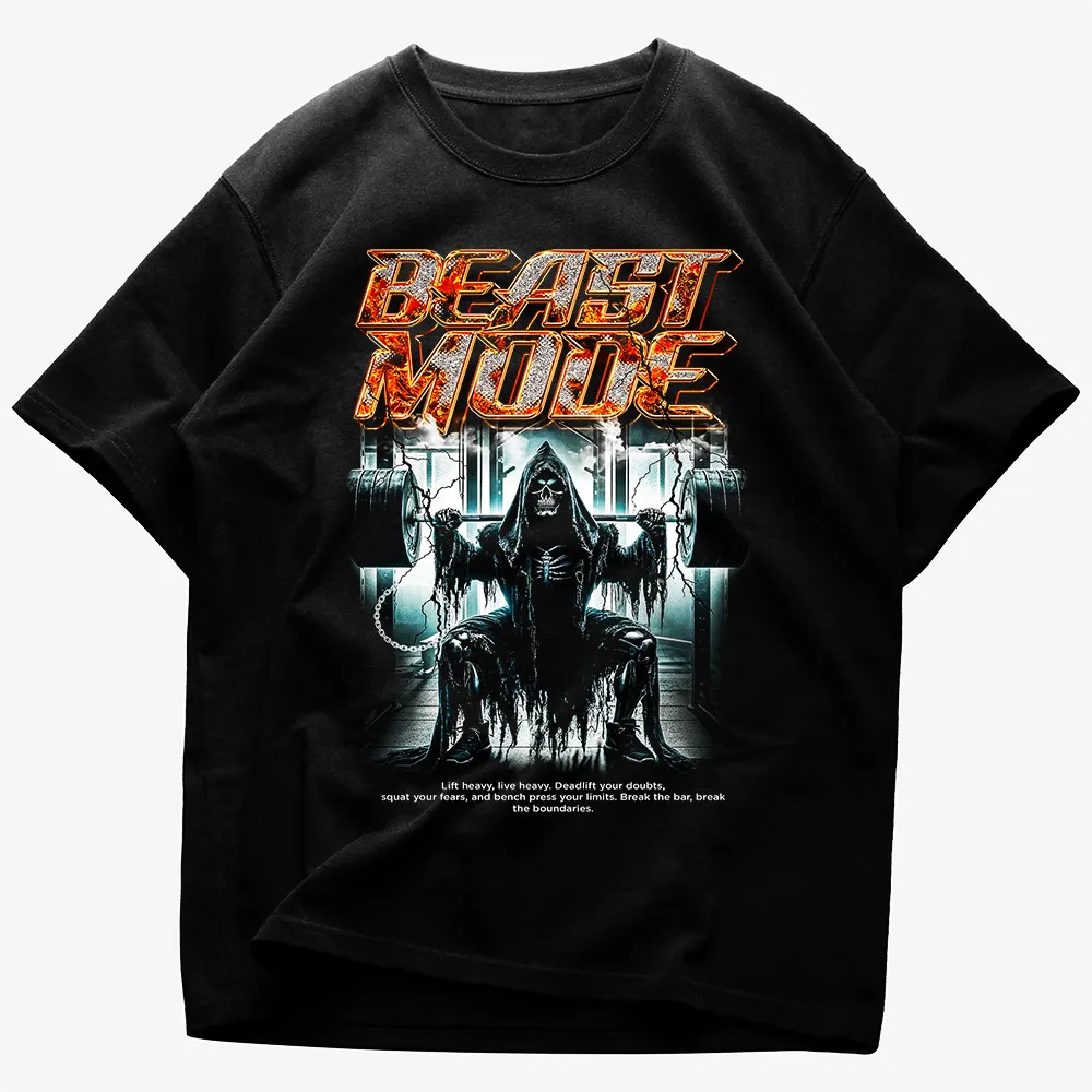 Oversized Μπλουζάκι Beast Mode Skull