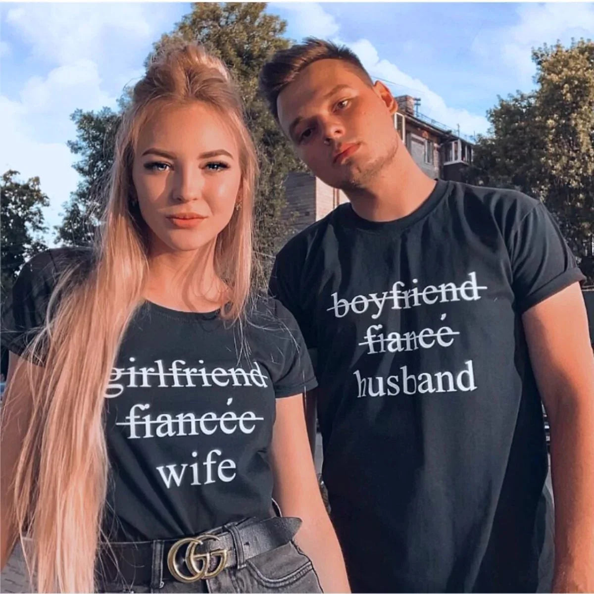 Κοντομάνικα για Ζευγάρια Husband Wife