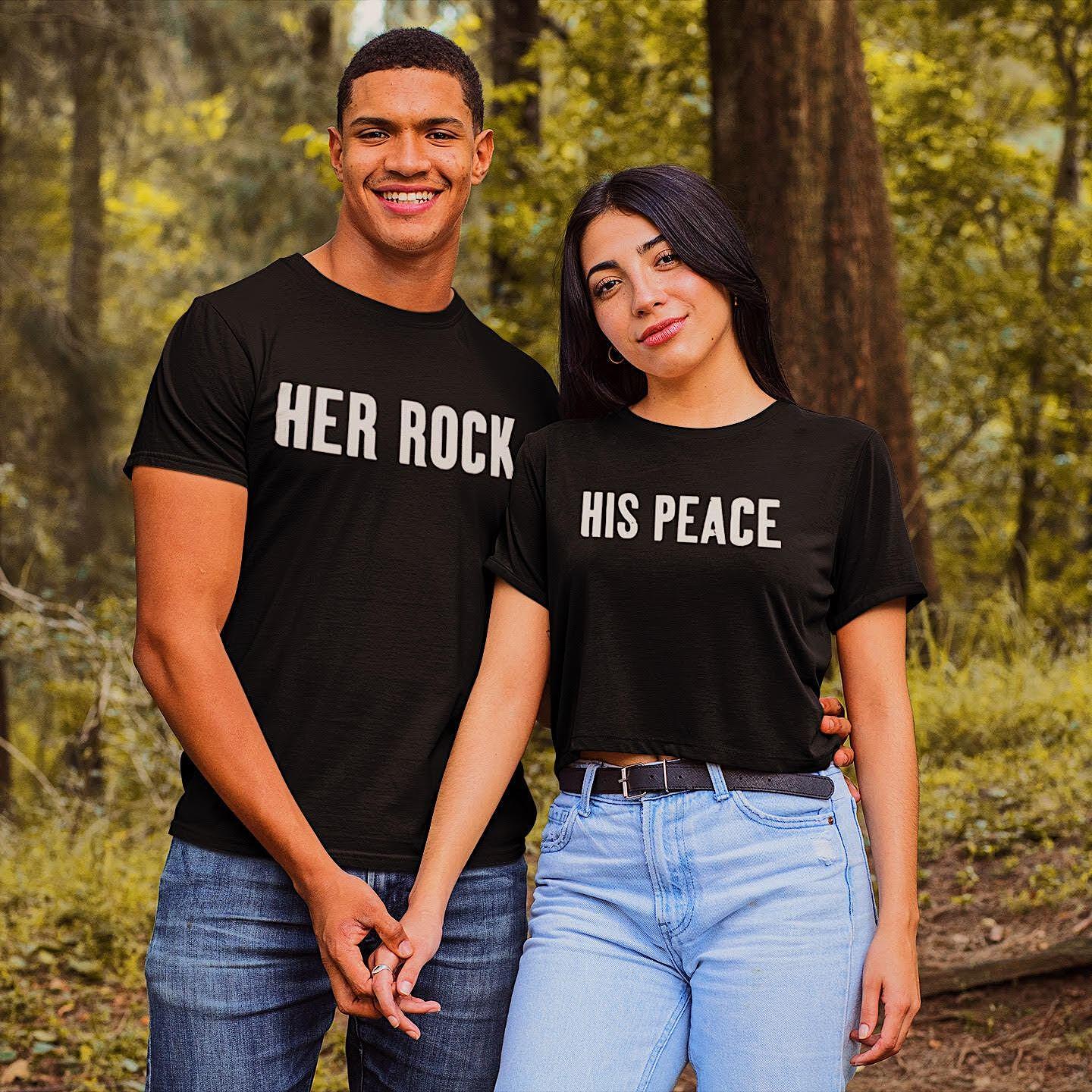 Κοντομάνικα για ζευγάρια Rock Peace