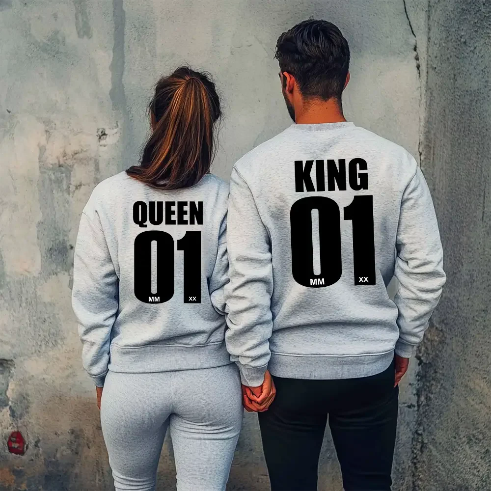 Unisex μπλούζες για ζευγάρια King Queen 01