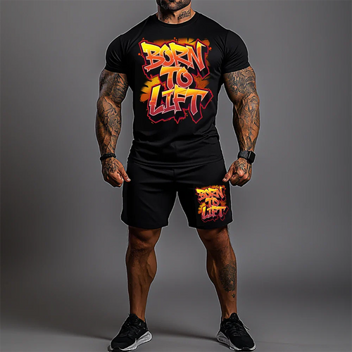 Σετ Με Κοντομάνικο Born To Lift