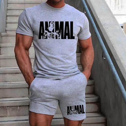 Σετ με κοντομάνικο FOTL Animal Grey