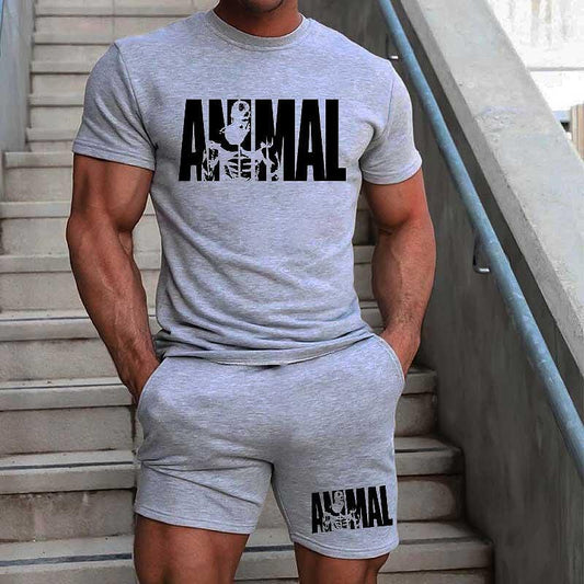 Σετ με κοντομάνικο FOTL Animal Grey