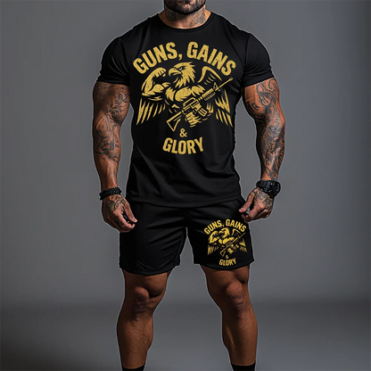 Σετ με κοντομάνικο Guns Gains Glory