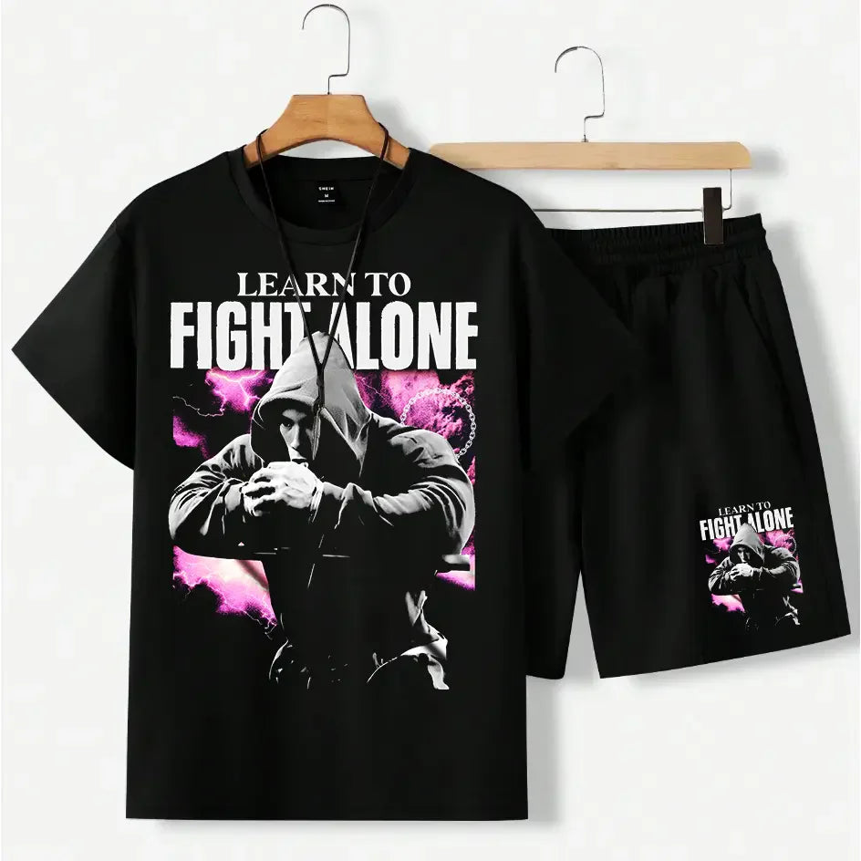 Σετ με κοντομάνικο Fight Alone