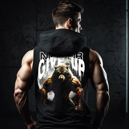 Αμάνικο φούτερ Never Give Up Wolf