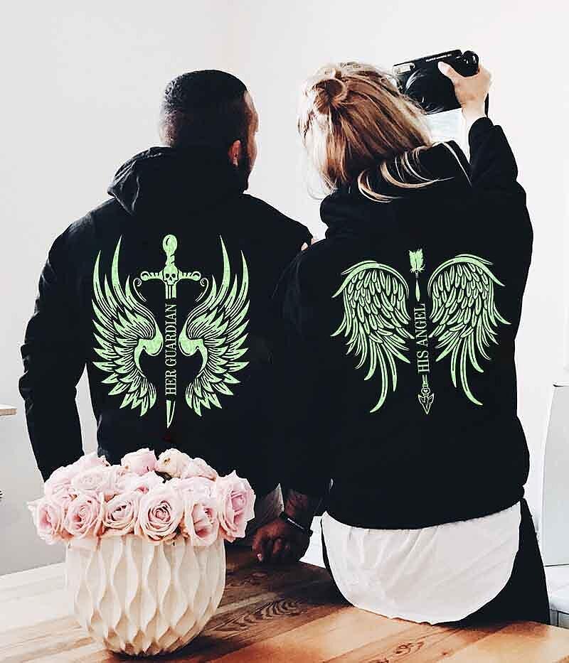 Φούτερ για ζευγάρια Angel and Guardian New