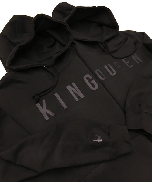 Φούτερ για ζευγάρια King and QUEEN BLACK