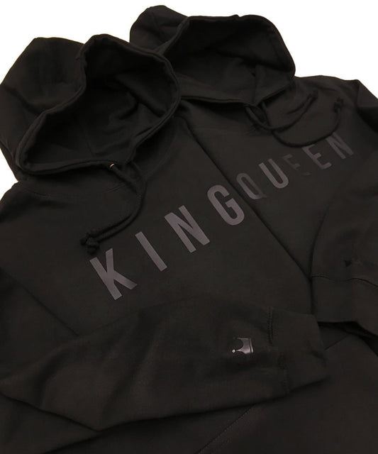Φούτερ για ζευγάρια King and QUEEN BLACK