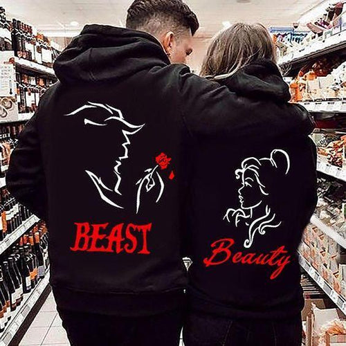 Φούτερ για ζευγάρια Beast Beauty 2