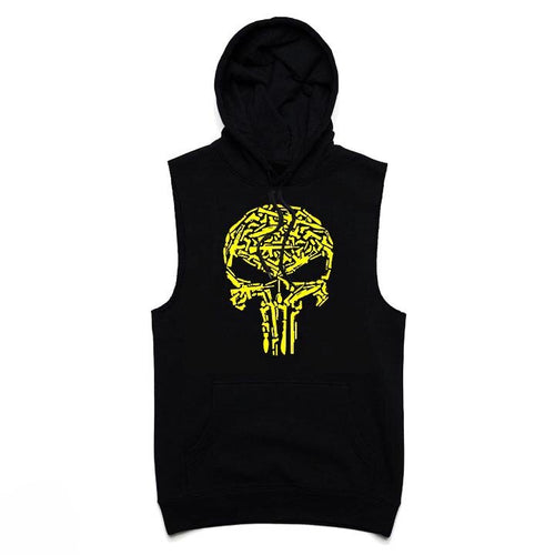 Αμάνικο Φούτερ Skull Yellow