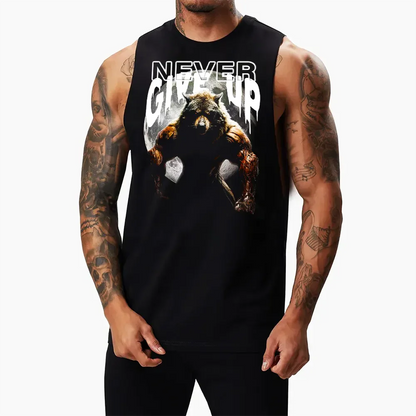 Τιραντάκι Muscle Never Give Up Wolf