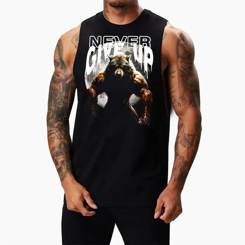 Τιραντάκι Muscle Never Give Up Wolf