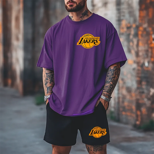 Σετ με κοντομάνικο LakeShow prpl