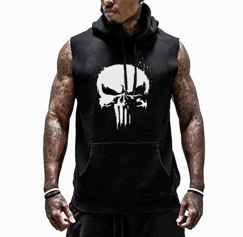Αμάνικα φούτερ The Punisher Black