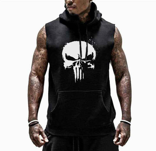 Αμάνικα φούτερ The Punisher Black