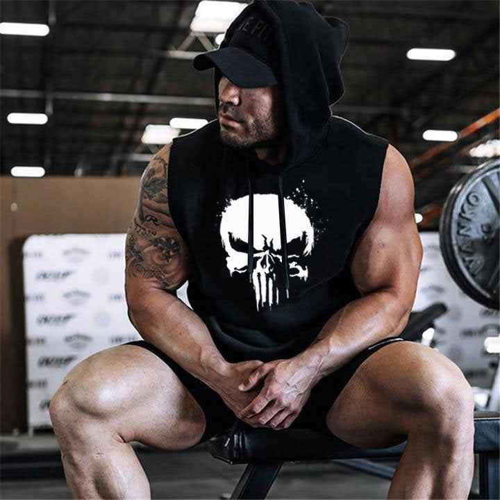 Αμάνικα φούτερ The Punisher Black