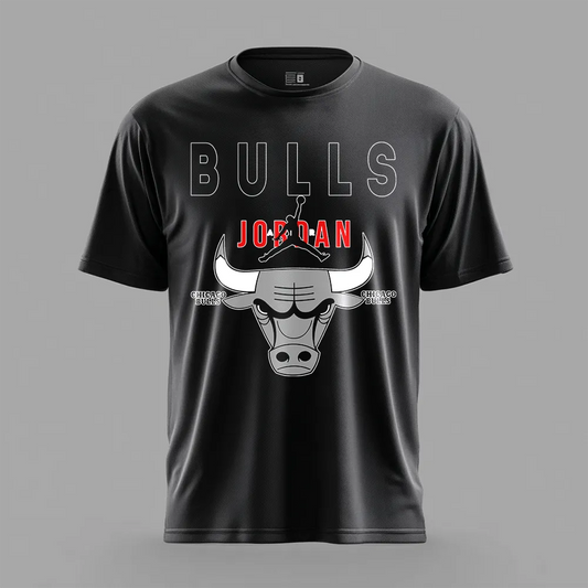 Αθλητικό μπλουζάκι από διαπνέον ύφασμα Bulls bl/wh