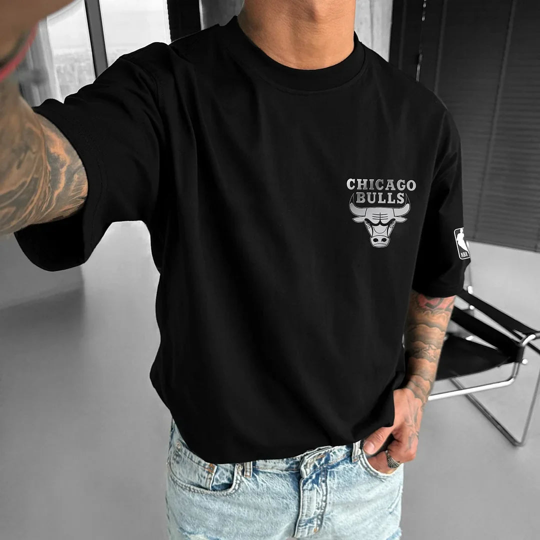 Oversized Μπλουζάκι Bulls Silver