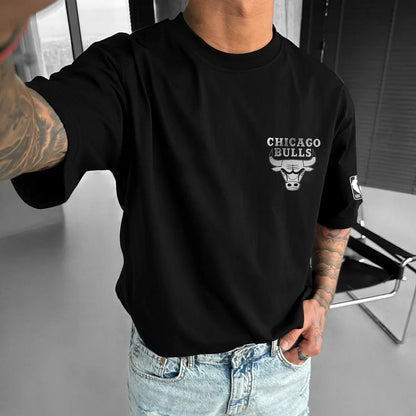 Oversized Μπλουζάκι Bulls Silver