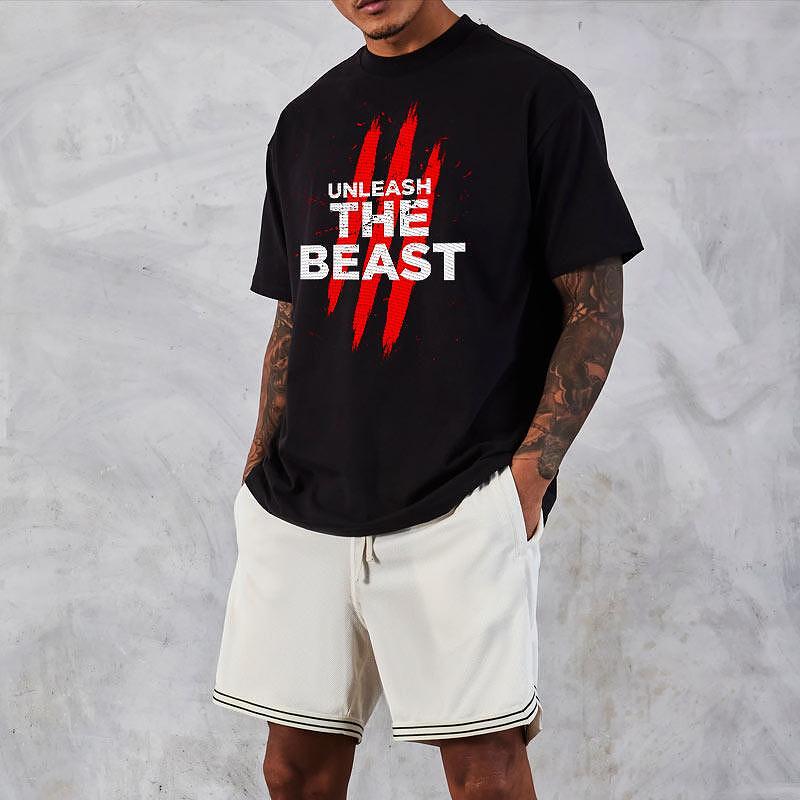 Oversized μπλουζάκι Oversize Unleash The Beast