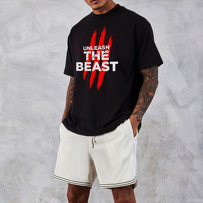 Oversized μπλουζάκι Oversize Unleash The Beast