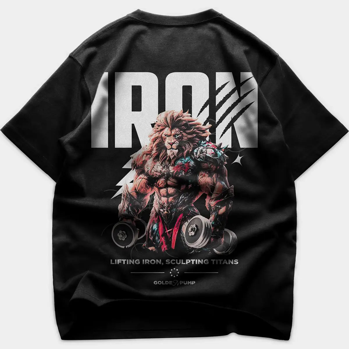 Oversized Μπλουζάκι Τρίκο Oversize Iron Lion