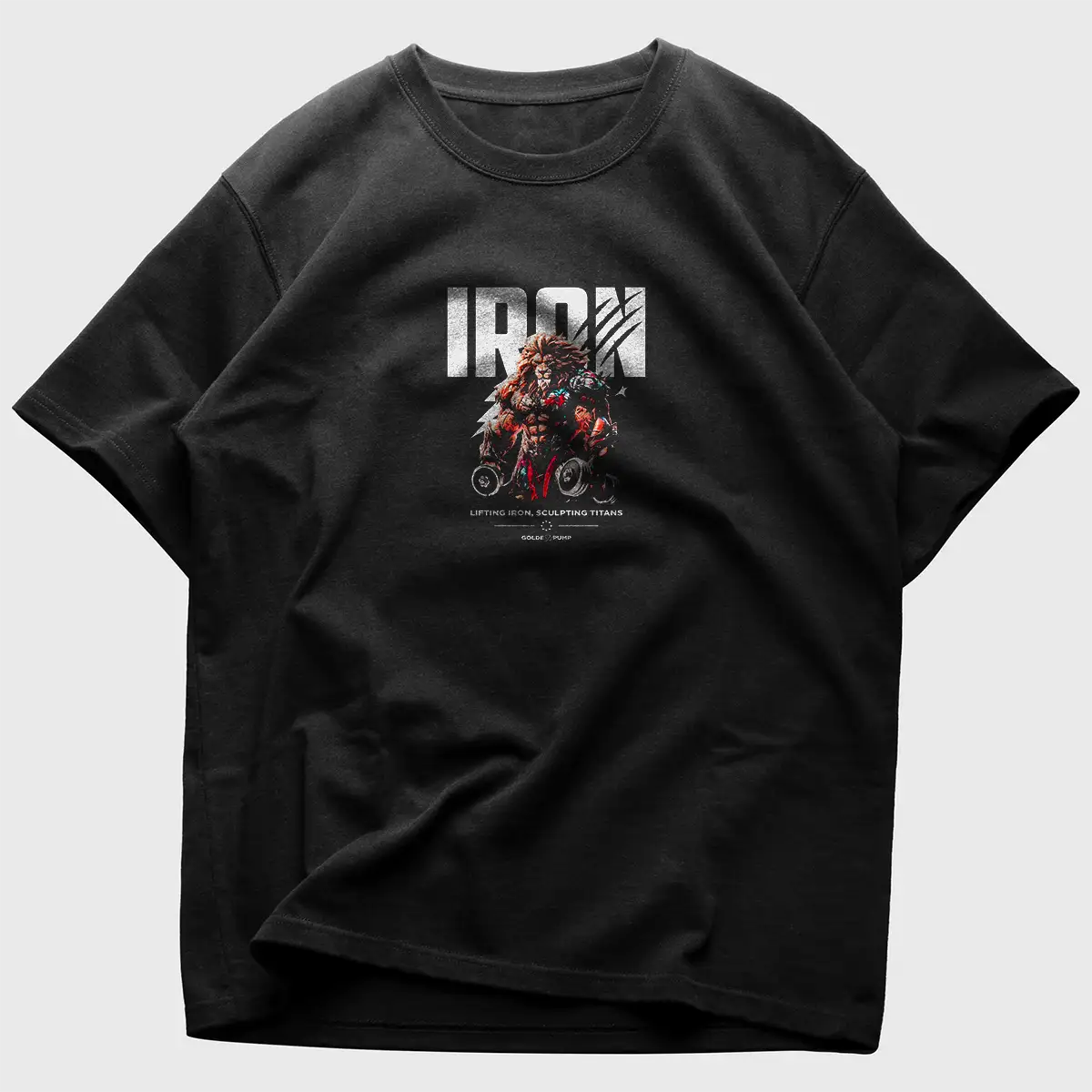 Oversized Μπλουζάκι Τρίκο Oversize Iron Lion