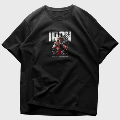 Oversized Μπλουζάκι Τρίκο Oversize Iron Lion