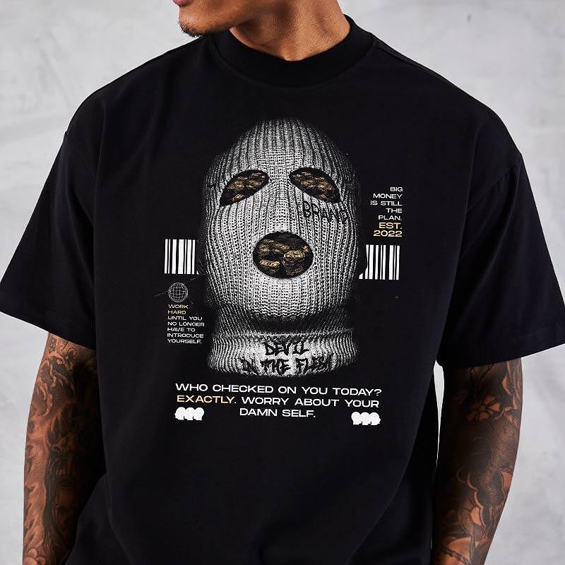 Oversized Μπλουζάκι Oversize Gangsta Devil