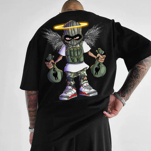 Oversized Μπλουζάκι Gangsta Cash