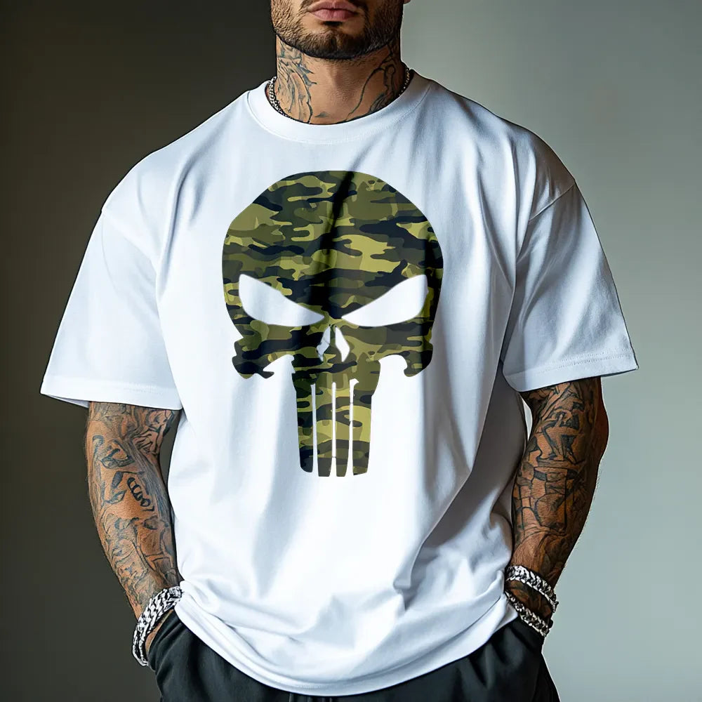Oversized Μπλουζάκι Military Skull