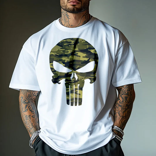 Oversized Μπλουζάκι Military Skull