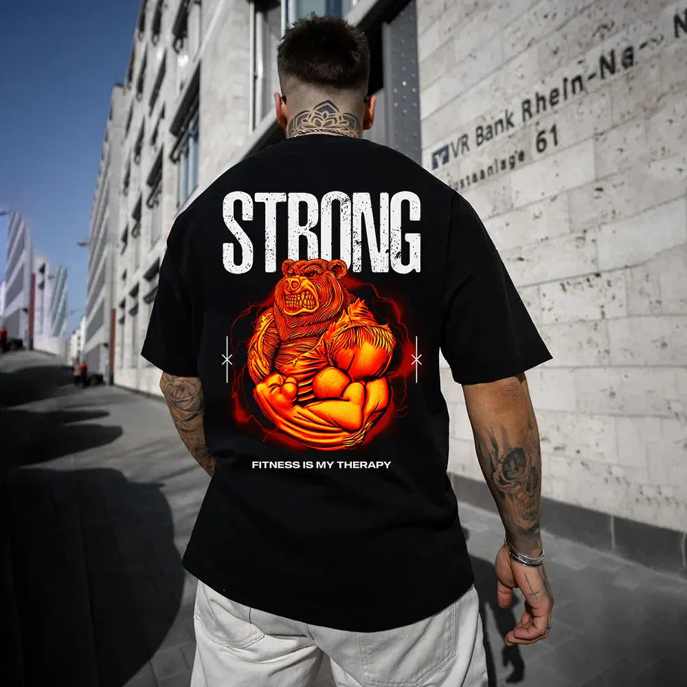 Oversized μπλουζάκι Strong Bear