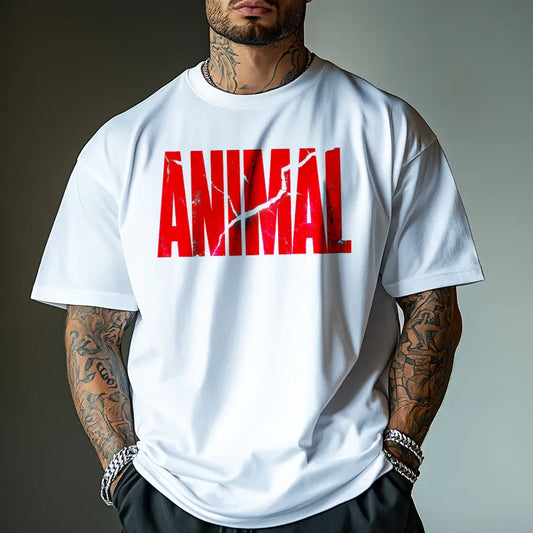 Oversized Μπλουζάκι Animal R Wh