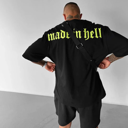 Oversized Μπλουζάκι Made in Hell