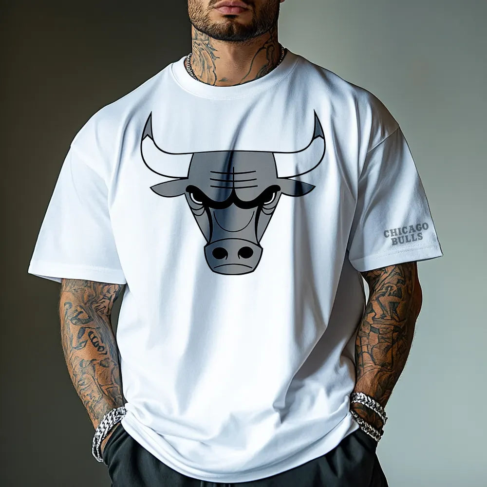 Oversized Μπλουζάκι Bulls Silver