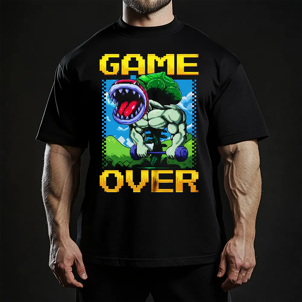 Oversized μπλουζάκι Game Over
