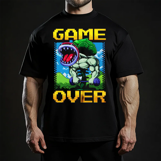 Oversized μπλουζάκι Game Over